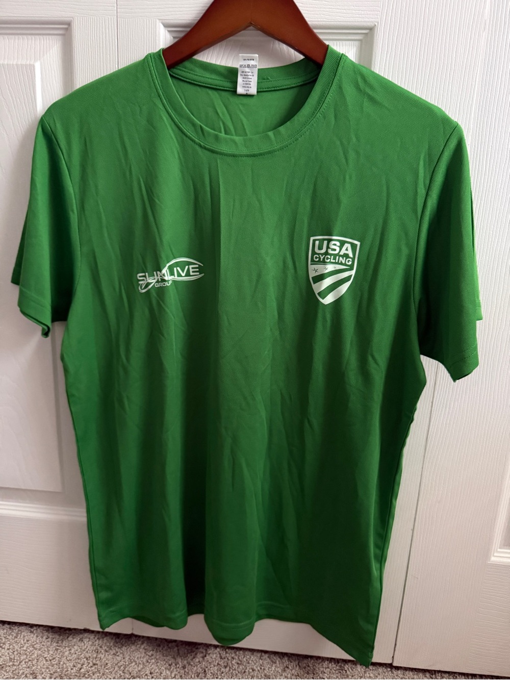 USA Cycling Green Short Sleeve Dri-Fit Tee